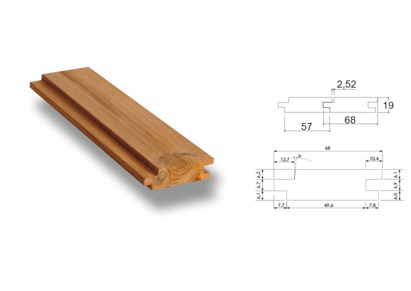 Panel system 19 x 68 mm 2PD